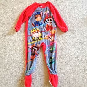 4T boy & girl paw patrol footed PJs